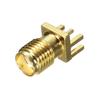 10Pcs 1.6mm SMA Female Jack Solder Nut Edge PCB Clip Straight Mount Gold Plated RF Connector Receptacle Solder