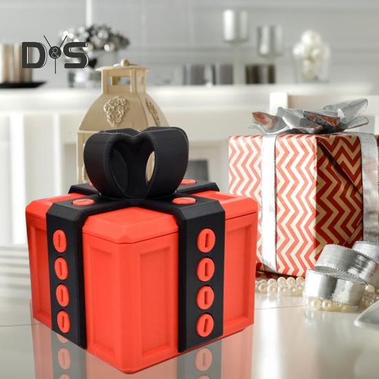 3D Annoying Gift Box Interactive Puzzle Toy Gift Box with Screws Prank Surprise Gift Box Desktop Ornaments for Friends Kids