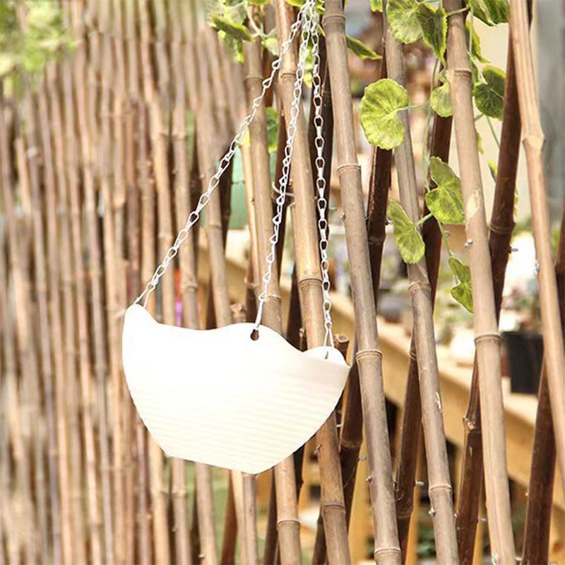 Подвесной горшок для орхидеи с цепочкой, пластиковая подвесная корзина для цветов, подвесной настенный зеленый горшок с горшком для суккулентов
