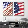 1pc American USA Flag  Poster Paper Print Home Bedroom Entrance Bar Cafe Art Painting Decoration