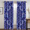 3D Цветочный Тотем Золотисто-Синий Человеческая Голова Шторы Гостиная Спальня Кухня Балкон Окно Декоративные Шторы 2 Панели