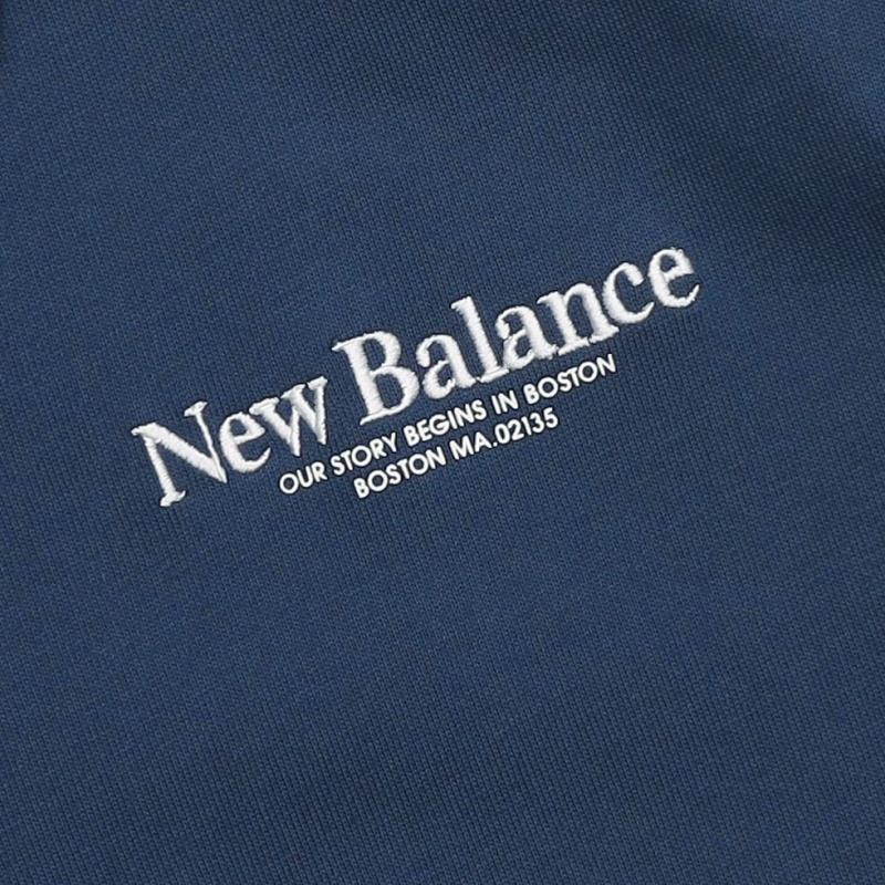 New Balance Спортивная футболка-поло в стиле lifestyle, азиатский размер 'Синий', Мужская 5FD24193-NV