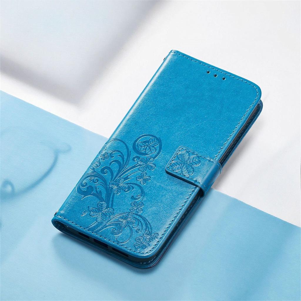 Leather Wallet Flip Case for Huawei Nova 15 14 13 12 12S 11 9 Ultra Pro SE Y72 Y63 Y73 9 Embossed Clover Floral Design