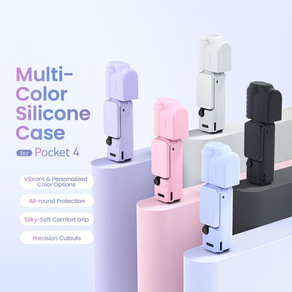 Silicone Protective Case Full Coverage Skin Cover for DJI Osmo Pocket 4 Gimbal Camera Accessories