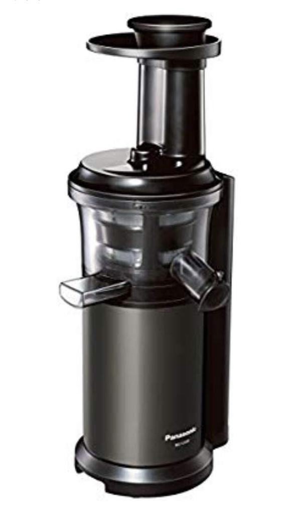 Panasonic Juicer Low Speed Vitamin Server Cold Press Aragoshi Compatible with Frozen Recipe Book Graphite Gray MJ-L600-H