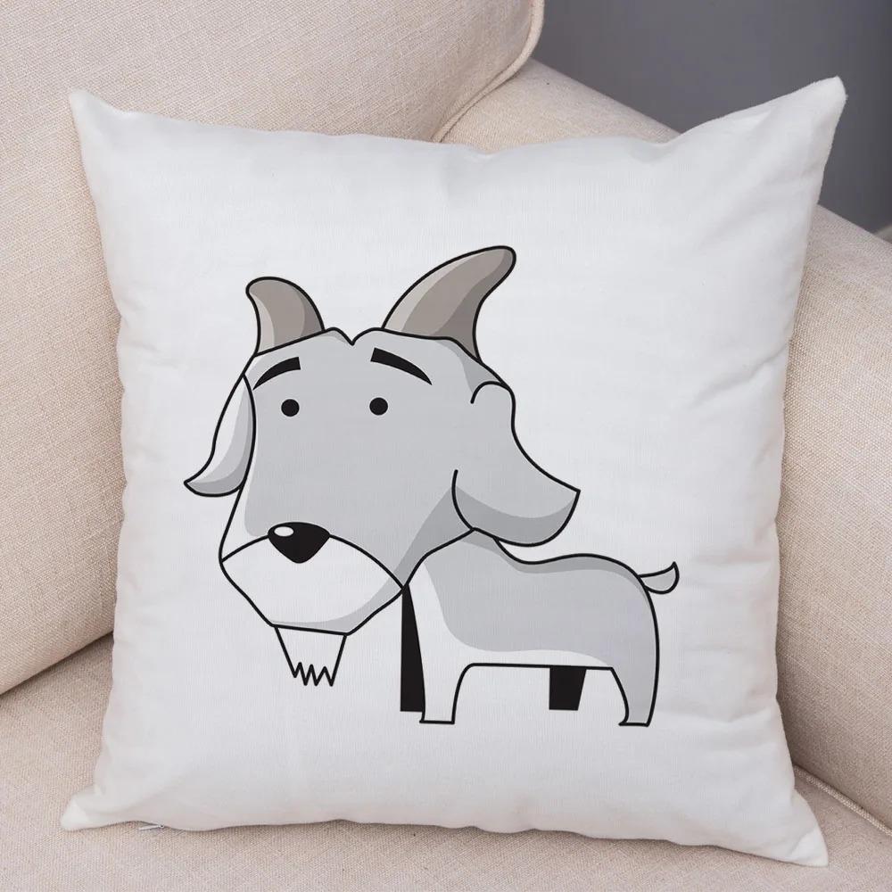 Забавные наволочки с изображением животных из мультфильмов для офиса, гостиной, дома, наволочки для автомобиля, украшения