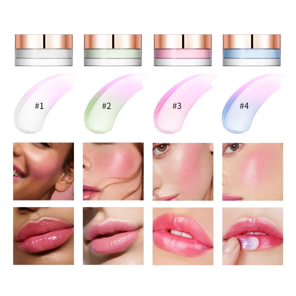 Румяна, меняющие температуру. Прозрачный гель, меняющий цвет. Блестящие кремовые румяна. Натуральные телесные румяна для макияжа.