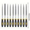 Premium Needle File Set - High-Carbon Steel Files With Non-Slip Ergonomic Handles For Precise Filing On Wood, Plastic, Model