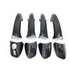 Carbon Fiber Look Exterior Door Handle Covers For Mercedes Benz W204 C250 C300 C350 C63 AMG 2008-2014 Accessories 4Pcs