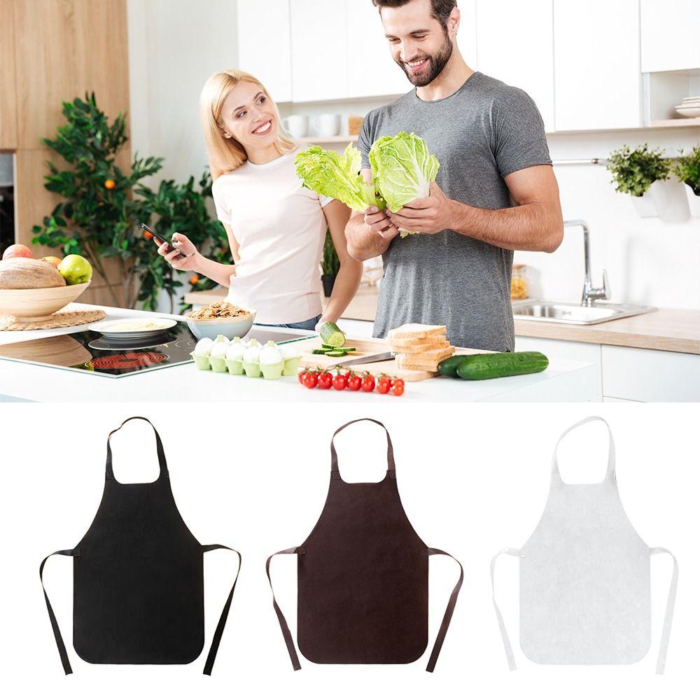 10Pcs Solid Color Disposable Aprons Anti-fouling Kitchen Cooking Apron Restaurant Home Supplies