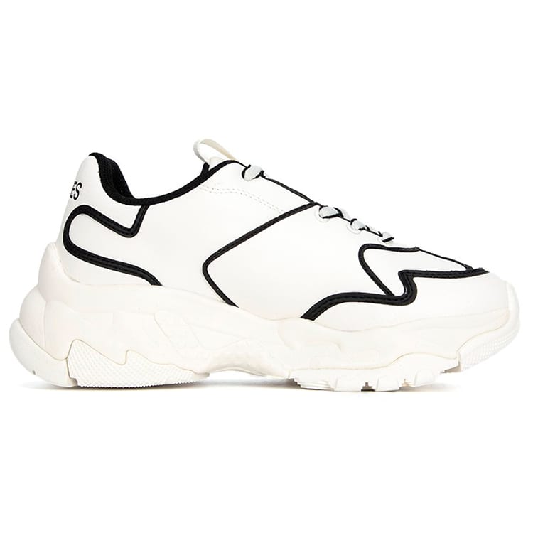 MLB Big Ball Chunky Sneakers Unisex Low Top White/Black 3ASHCLS2N-50BKS