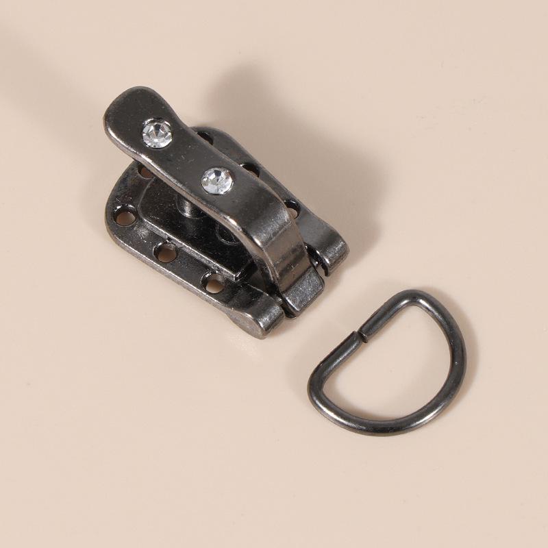 Высококачественный набор пуговиц и пряжки для шубы со стразами, с металлической кнопкой и застежкой "утиный клюв"