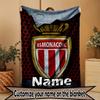 Custom Name Personalized AS Monaco Print Blanket, Home Decor, Bedroom, Sofa, Camping, Couch, Gifts for Birthday Christmas