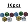 50/25//10/5/2PCS 16mm Polyhedral 4 Side Carved Pattern Dice Kit D6 For Game DIY Board Game Accessories
