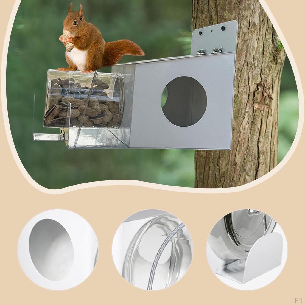 Кормушка для белок Домик Кормовая станция со съемной бутылкой для хранения для улицы