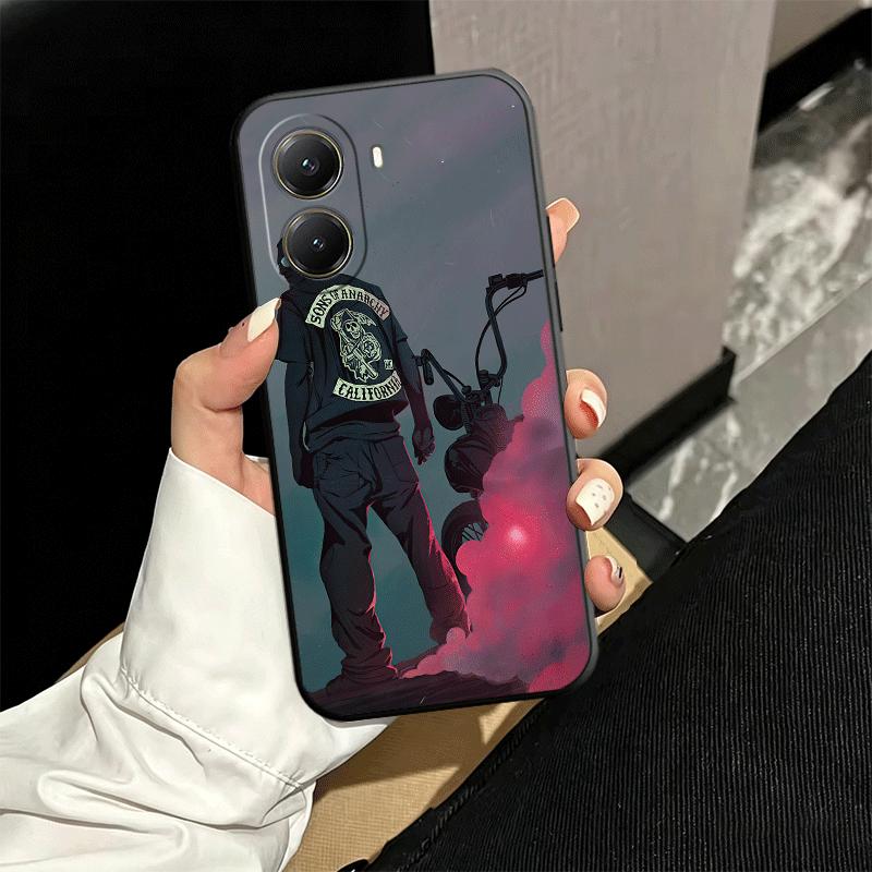 Мягкий чехол для телефона Сыны Анархии для Xiaomi Poco X5 X6 X7 X8 Pro Max X3 F7 F8 Ultra M8 M7 M6 M5 Redmi 15 15C 14C 13C 12C X4 F6