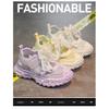 Girls' Summer Sports Sandals with Pearls, Lace, Bow, and Hollow Mesh Design