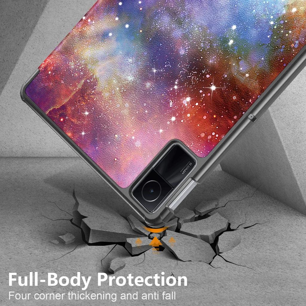 Kids Case For Redmi Pad 2 Red Mi Pad SE 11 Inch PU Leather Magnetic Tri-Folding Stand Cover For Redmi Pad 10.61