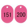 Nishikei Numbered 50 Tags, Pieces, Small, 151-200, Pink, BN-S151P