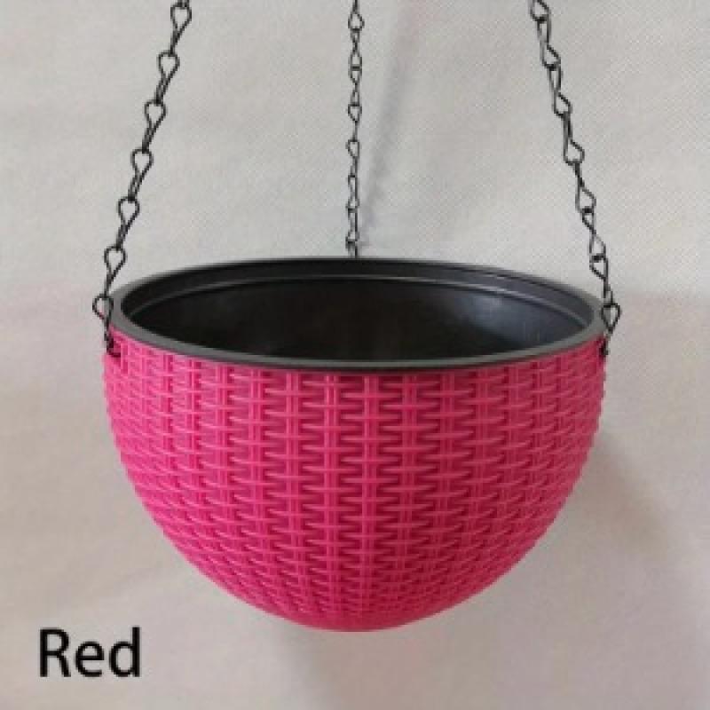 Универсальные круглые подвесные цветочные горшки из смолы, корзина для уличного подвесного горшка, держатель для сада, балкона, ведро для цветов, домашний декор