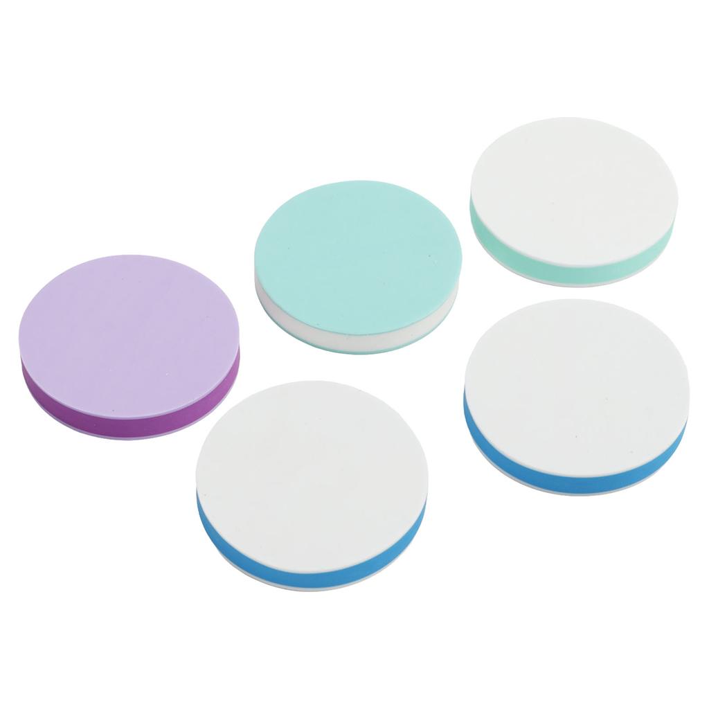 5 Pcs Carving Rubber Stamps Double Sided Removable Environmentally Friendly DIY Round Rubber Stamp