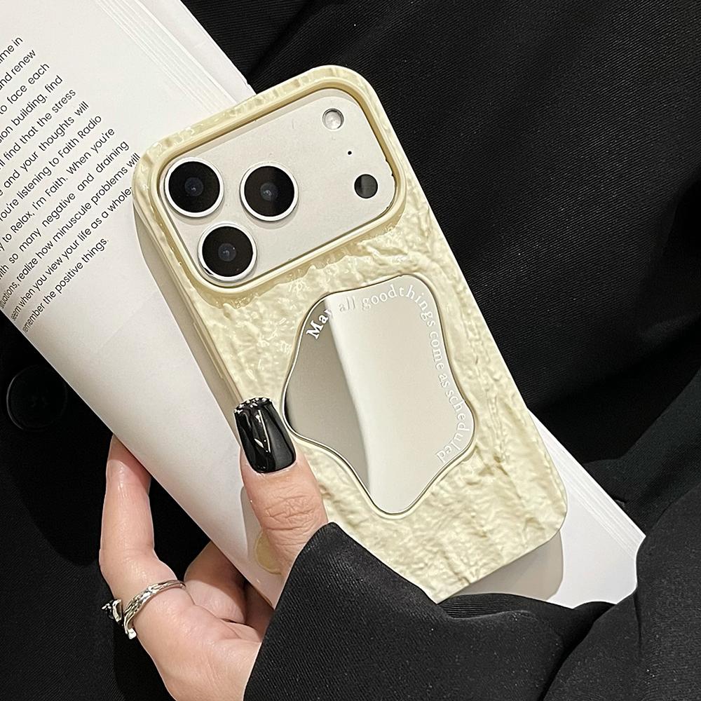 Гальванизированное Серебряное Зеркало 3D Каменный Рисунок Чехол Для Телефона Для iPhone 17 Air 16 15 14 13 12 11 Pro Max Мягкая Ударопрочная Задняя Крышка