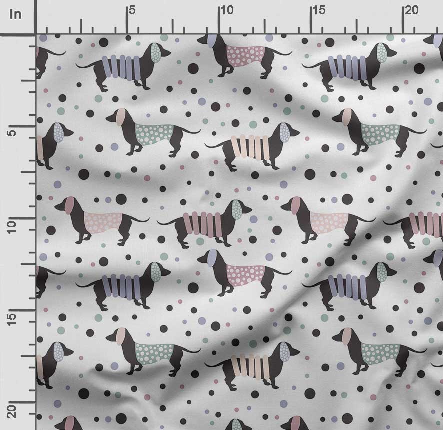Soimoi Принт собаки, хлопковый батист, ткань для квилтинга, продаваемая во дворе, ширина 42 дюйма, хлопчатобумажная ткань средней плотности, швейные принадлежности, бежевый и