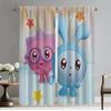 Elegant Room Curtains 2 Pieces BabyRiki Halloween Decoration Living Room Curtain Tulle for Bedroom Partition Shades Kitchen Home