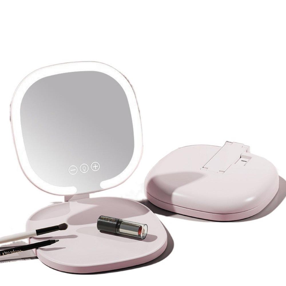 Foldable LED Makeup Mirror Adjustable Portable Cosmetic Mirrors Lighted Desktop Mirrors  Women