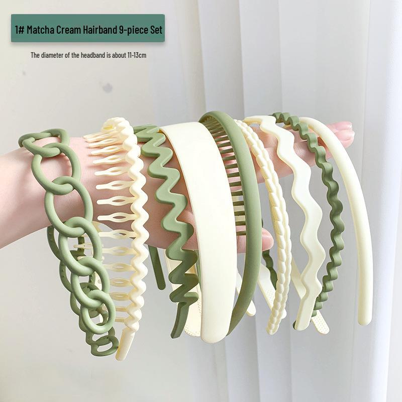 Женский нескользящий обруч для волос цвета молочного кофе: Универсальная повязка на голову и зажим для фиксации в дороге