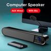 Компьютерный динамик с микрофоном, звуковая панель для рабочего стола, сабвуфер, динамики, USB AUX, проводная звуковая панель для ноутбука Macbook, ноутбука, ПК, громкоговоритель