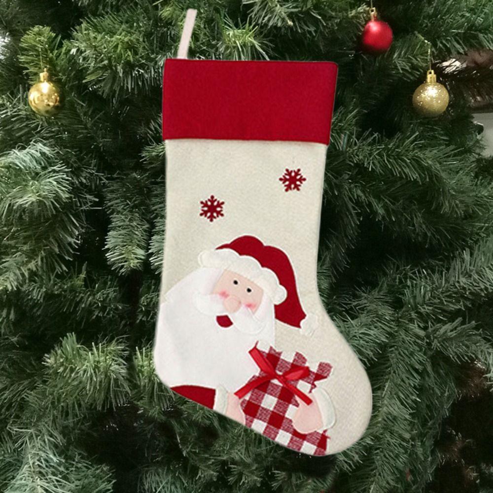 Xmas Tree Ornaments Christmas Gift Sock Large Size Gift Bag Christmas Stocking  Christmas Decor