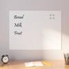 Magnetic Wall-mounted White Chalkboard 80x60 Cm Tempered Glass