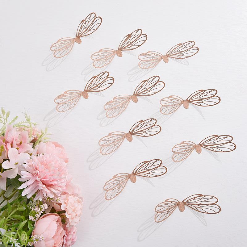 3D Wings & Bow Tie Chocolate Decoration Insert Flags for Cakes