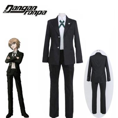 Аниме Danganronpa Byakuya Togami Косплей Костюм Коричневый Короткий Парик Dangan Ronpa Мужская Униформа Куртка Рубашка Брюки Хэллоуин Наряд Женский