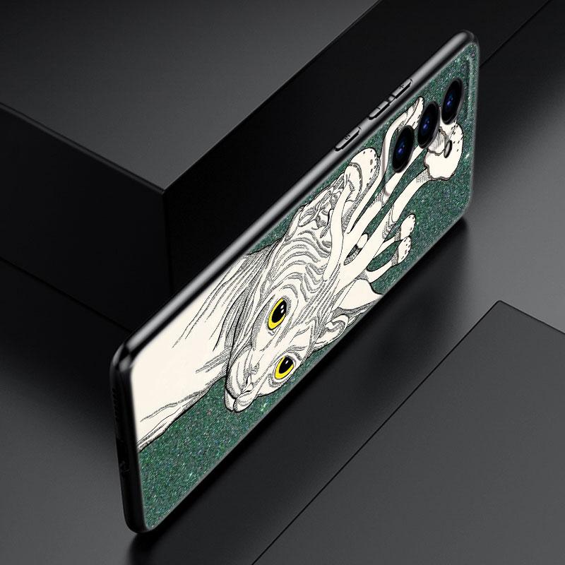 Aesthetic Trippy Mushrooms Black Silicone Phone Case For Samsung Galaxy S23 S21 S20 FE S24 S22 Ultra S10E S10 S9 S8 Plus