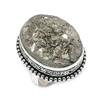 Pyrite Druzy Handmade 925 Sterling Silver Jewelry Ring Size 9 v0I76