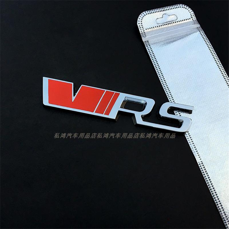 Car 3D Metal VRS RS Badge Sticker Logo Car Body Tail Grill Emblem Side Fender Stickers
