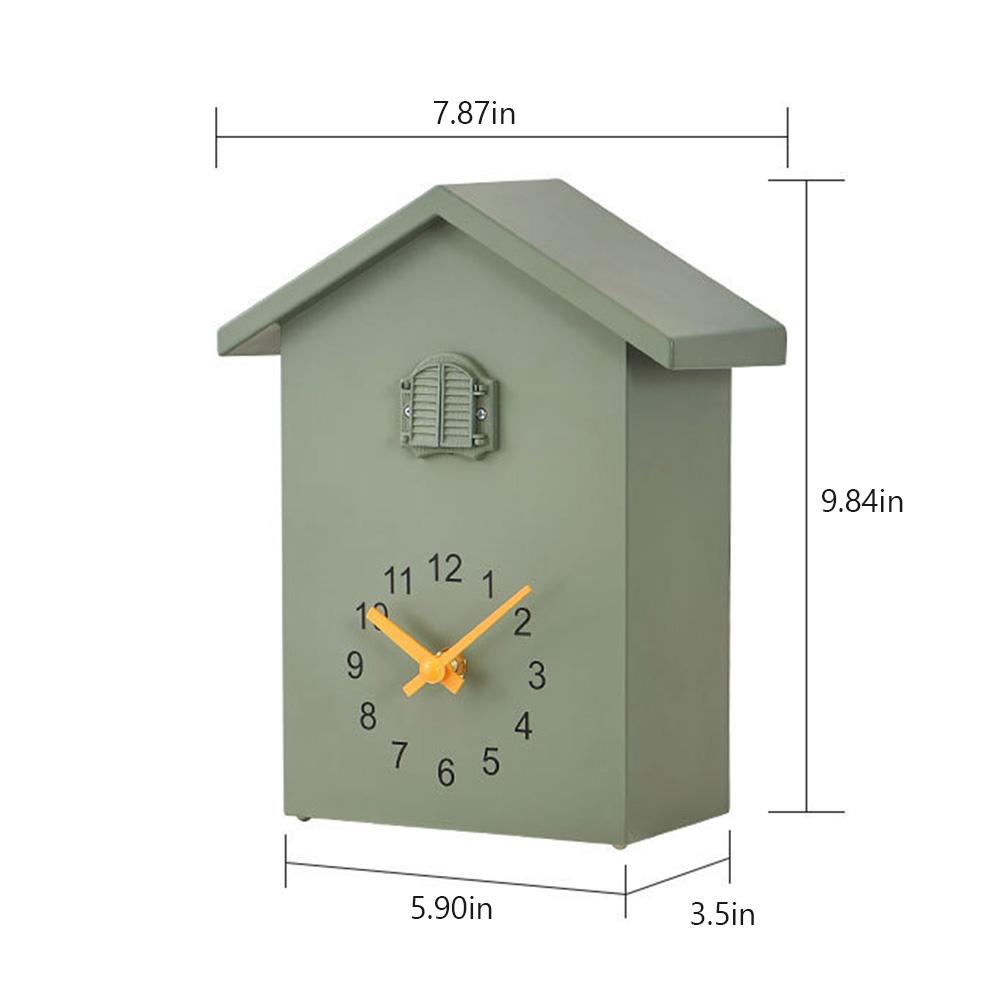 Cuckoo Wall Clocks For Home Decor Battery Operated Bird House Clock Smart Night Mode Hourly Chime Wall Clock For Living Room