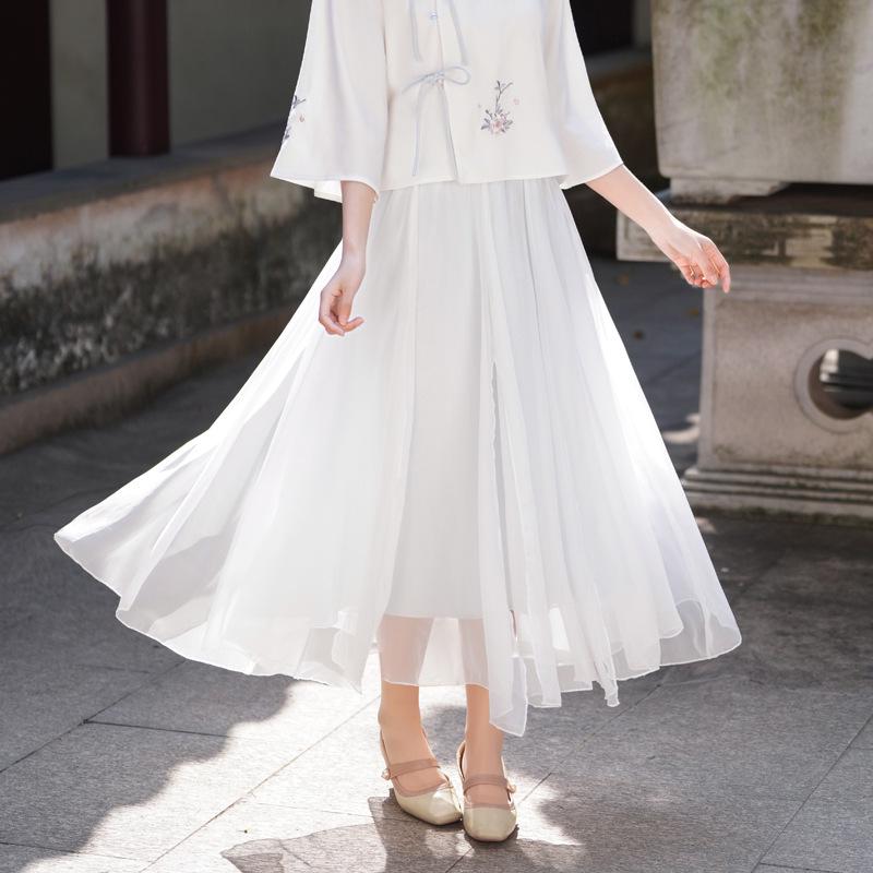 Китайский ретро вышитый танский костюм ханьфу с воротником-стойкой