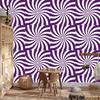 Hippie wallpaper background white and purple for living room and bedroom 50x1000