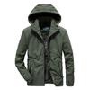 Autumn and Winter New Fleece Jacket Men's Casual Outdoor Hooded Large Size Elastic Jacket Jacket
