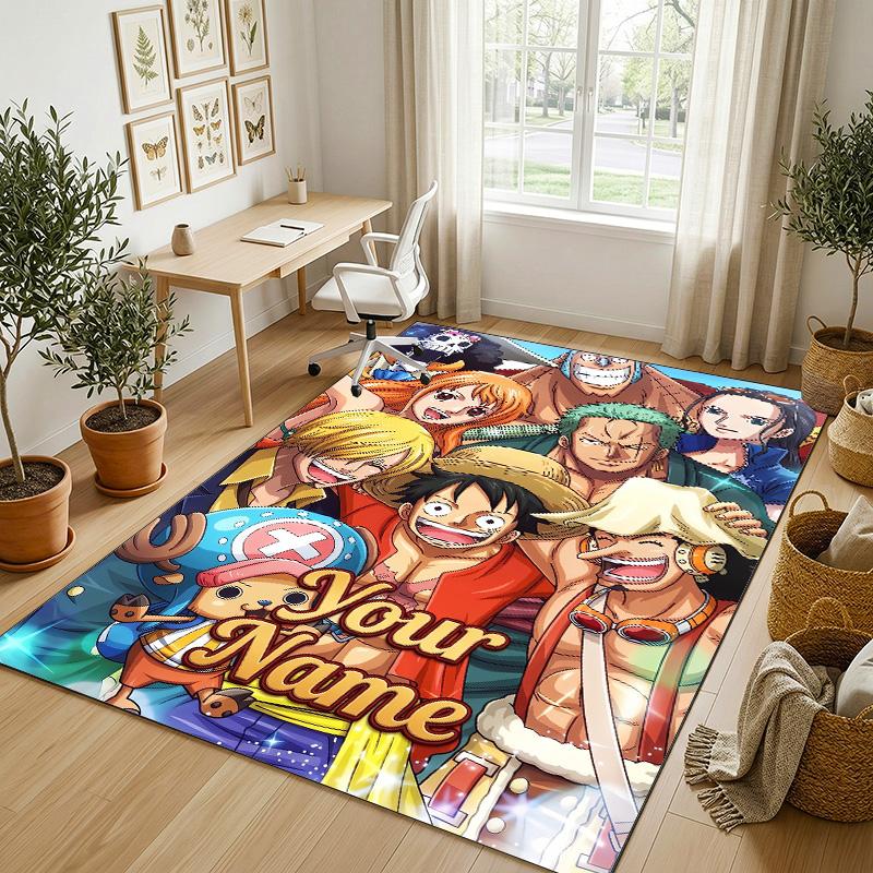Personalized Crystal Velvet Carpet,One Piece Custom Printed Name, Plush Area Rug For Home Indoor Decor