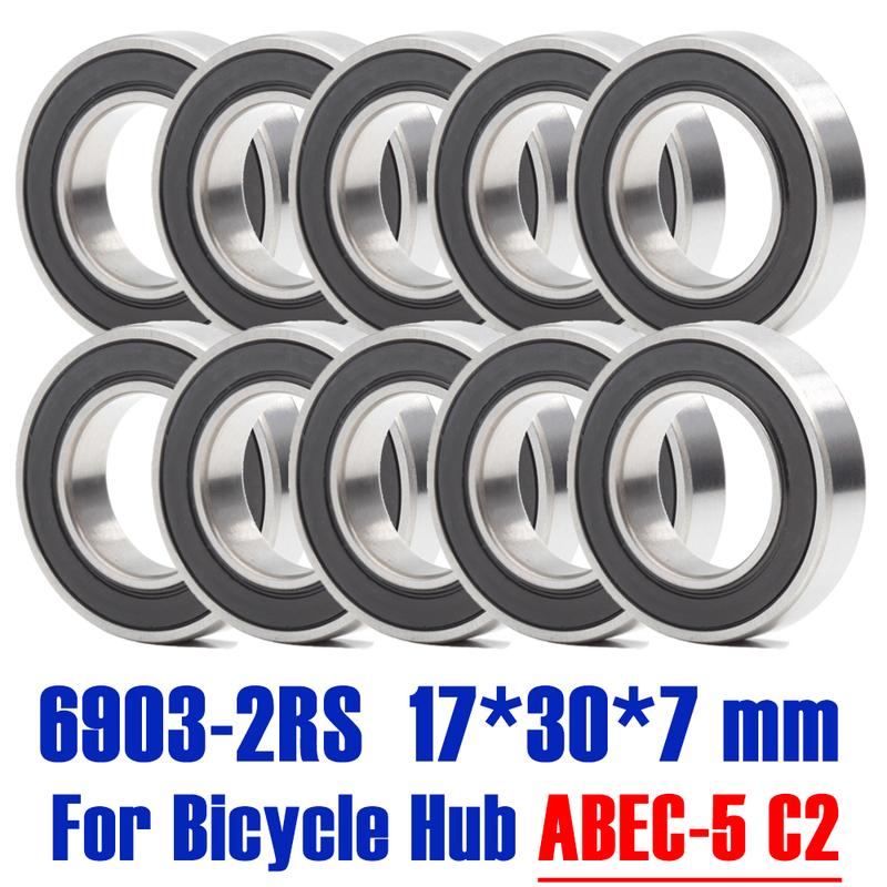 6903-2RS Bearing 17*30*7 mm ( 10 PCS ) ABEC-5 17 30 7 6903RS Bearings For Bicycle Hub Front Rear Hubs Wheel