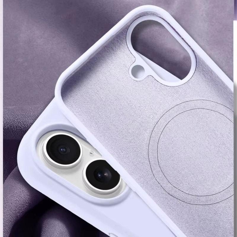Роскошный оригинальный жидкий силикон для Magsafe чехол для iPhone 16 Plus 15 14 13 12 Pro Max магнитный беспроводной зарядный мягкий чехол