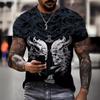 T-shirt Summer Mythical Print 3D T-shirt Men's Street Trendy Short Sleeve T-shirt