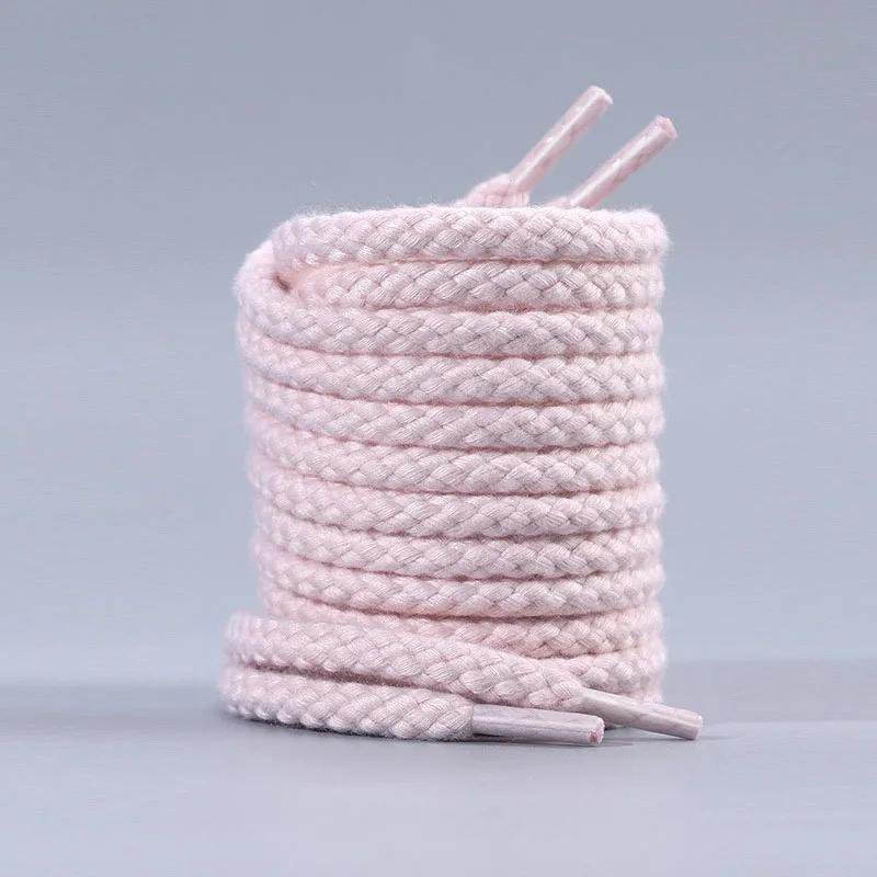 Precision Woven Linen Cotton Round Laces Outdoor Sports Laces Men and Women Casual Canvas Laces Shoes Accessories 1 Pair