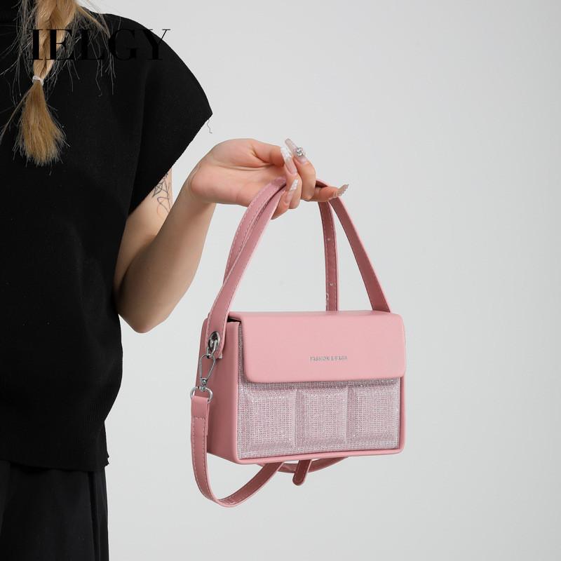 Ielgy Niche Design Fashion Simple Underarm Bag Exquisite All-Match Ladies Cross-Body Handbag