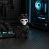 Креативный подарок на день рождения для него 3D-печатная фигурка скелета, Забавная статуэтка солдата с маленькой фигуркой призрака и оружием, Коллекционный орнамент для дома
