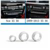 &+A/C Control Radio Volume Knob Ring Covers for BMW 2009-2013 X5 X6 Silver Alloy